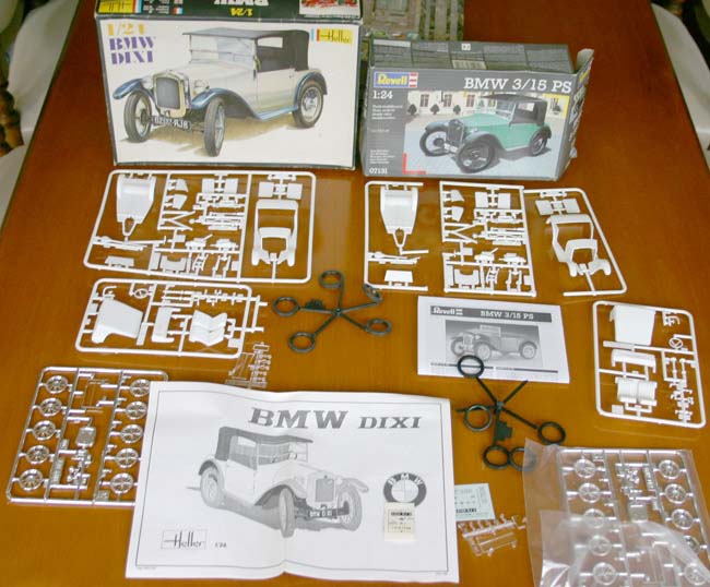 Karşılaştırmalı BMW 3/15 Dixi Kitleri / Revell 07131 & Heller 700 1/24