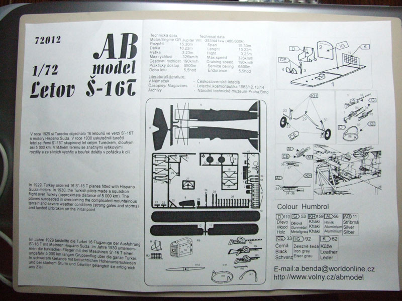 Letov S-16T / AB Model 1/72